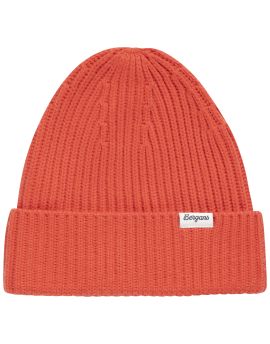 Czapka Wełniana (100% Merino) Bergans of Norway Nordmarka Merino Beanie Peachy Red