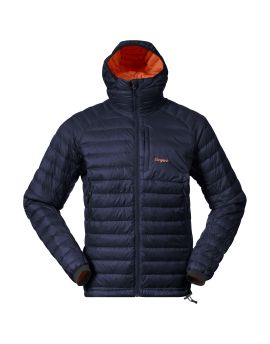 Kurtka puchowa męska Bergans of Norway Vaagaa Light Down Jacket Hood Navy Blue/Alert Orange XL