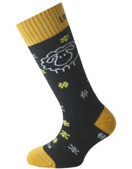Skarpety Narciarskie Dziecięce/Młodzieżowe Lasting SJW 70% Merino Wool Czarno-Żółty (921) S (34-37)
