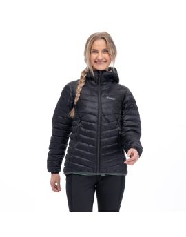 Kurtka puchowa damska Bergans of Norway Senja Down Light w/Hood Dark Shadow Grey/Husky Blue-L