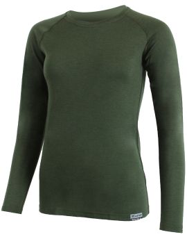 Koszulka damska Lasting Atila 100% Merino Wool Ciemnozielony (6262)