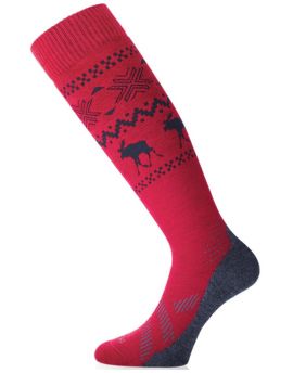 Skarpety Narciarskie Lasting FWW 85% Merino Wool Czerwony (398)