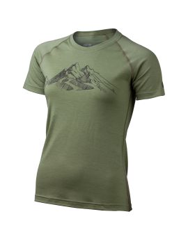 Koszulka Damska Lasting Hila 100% Merino Wool HIKING Zielony (6666)
