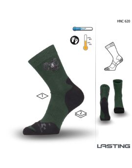 Skarpety myśliwskie Lasting HNC 80% COOLMAX Ciemnozielony (620) L (42-45)