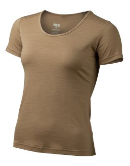 Koszulka damska Lasting IRENA 100% Merino Wool Brązowy (7474)