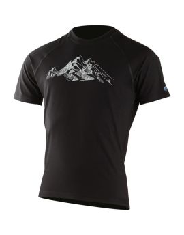 Koszulka męska Lasting Hill 100% Merino Wool HIKING Czarny (9090)