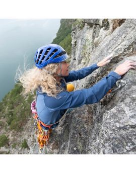 Kurtka softshellowa damska Bergans of Norway Cecilie Mountain Softshell Jacket  - Forest Frost / Solid Dark Grey / Golden Yellow-M