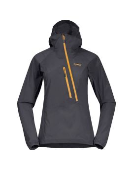 Kurtka damska Bergans of Norway Cecilie Light Wind Anorak - Solid Dark Grey / Light Golden Yellow-M