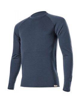 Bluza męska Lasting Wity 100% Merino Wool EXPEDITION-Granatowy (5656)-S
