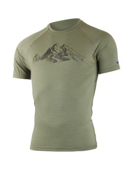 Koszulka męska Lasting Hill 100% Merino Wool HIKING Zielony (6666) L
