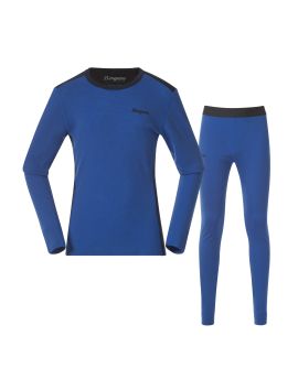 Zestaw bielizny termoaktywnej dziecięcej/młodzieżowej Bergans of Norway Allround 100% Merino Space Blue/Navy Blue 152