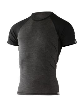 Koszulka męska Lasting OTO 100% Merino Wool Szary/Czarny (8199)