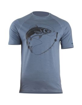 Koszulka męska Lasting SALMON 100% Merino Wool Niebieski (5656) XL