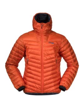 Kurtka puchowa męska Bergans of Norway Senja Down Light Jacket w/Hood - Fiesta/Orion Blue