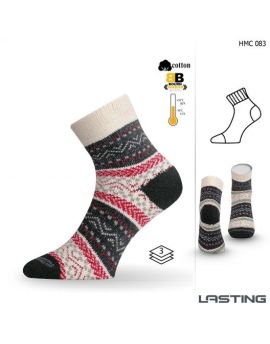 Zimowa bawełniana skarpeta Lasting HMC Czerwony L (42-45)