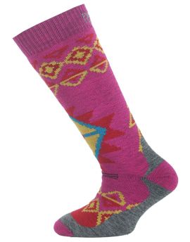 Skarpety Narciarskie Dziecięce/Młodzieżowe Lasting SKB 85% Merino Wool Różowy (402) S (34-37)