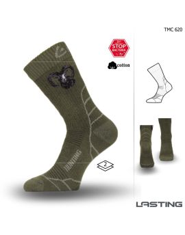 Skarpety myśliwskie Lasting TCM Ciemnozielony (620) L (42-45)