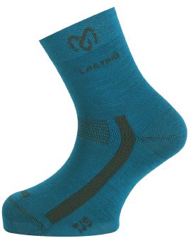 Skarpety Trekkingowe Dziecięce Lasting TJS 70% Merino Wool Niebieski (590) S (34-37)