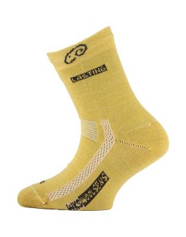 Skarpety Trekkingowe Dziecięce Lasting TJS 70% Merino Wool Żółty (640) XXS (24-28)