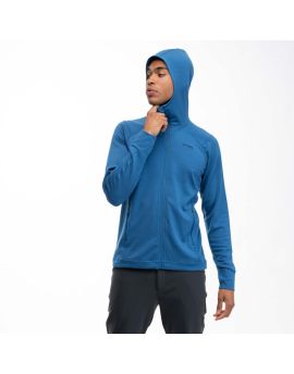 Bluza wełniana (Merino) męska Bergans of Norway Ulstein Wool Hood North Sea Blue