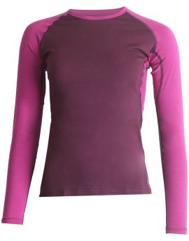 Koszulka damska z długim rękawem Lasting DITA 100% Merino Wool Śliwkowo-Różowy (3846)