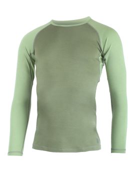 Koszulka męska z długim rękawem Lasting MARIO 100% Merino Wool Zielony (6016)