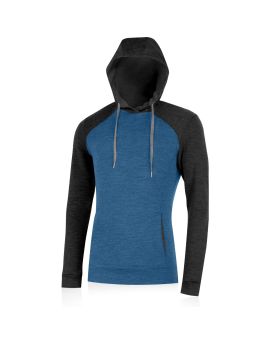 Bluza męska Lasting WERICH 100% Merino Wool Niebiesko-Szary (5188)