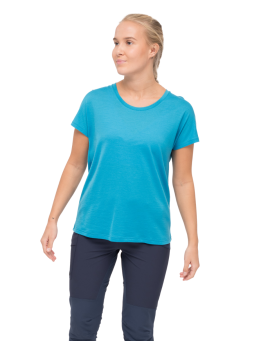 Koszulka damska Bergans of Norway Whenever Merino Tee - Husky Blue-M