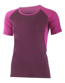 Koszulka damska Lasting Zita 100% Merino Wool HIKING Śliwkowo-Różowy (3846)