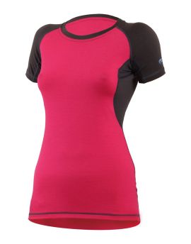 Koszulka damska Lasting Zita 100% Merino Wool HIKING Różowo-Grafitowy (4780)
