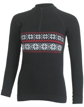 Bluza Termoaktywna Damska Lasting WIGI 80% Merino Wool Czarny (9N13) XXL/3XL