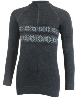 Bluza Termoaktywna Damska Lasting WIGI 80% Merino Wool Szary (8160) S/M