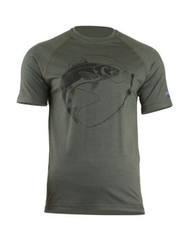 Koszulka męska Lasting SALMON 100% Merino Wool Zielony (6262) M