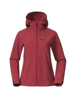Kurtka damska Bergans of Norway Vaagaa Softshell Jacket Hood Crimson Red